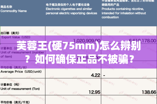 芙蓉王(硬75mm)怎么辨别？如何确保正品不被骗？